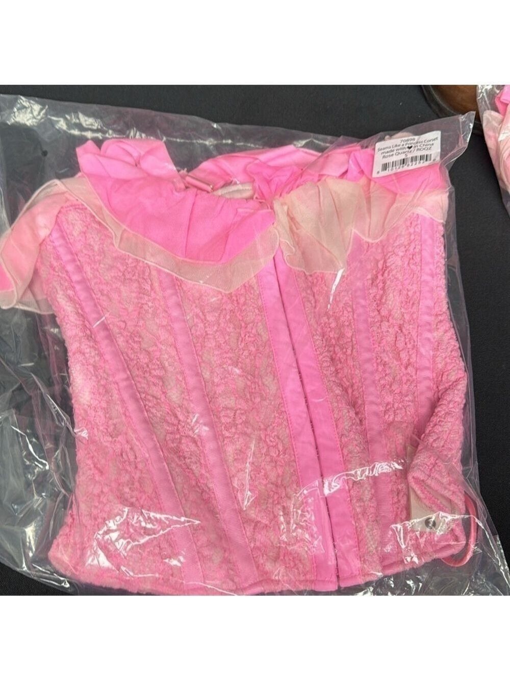 WE ARE HAH Seams Like Princess Corset M Rose Quartz Pink Lace Up Sexy- S & M - Picture 3 of 13
